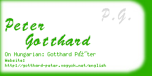 peter gotthard business card